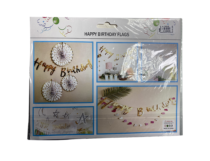 BANNER BIRTHDAY GOLD/SILVER