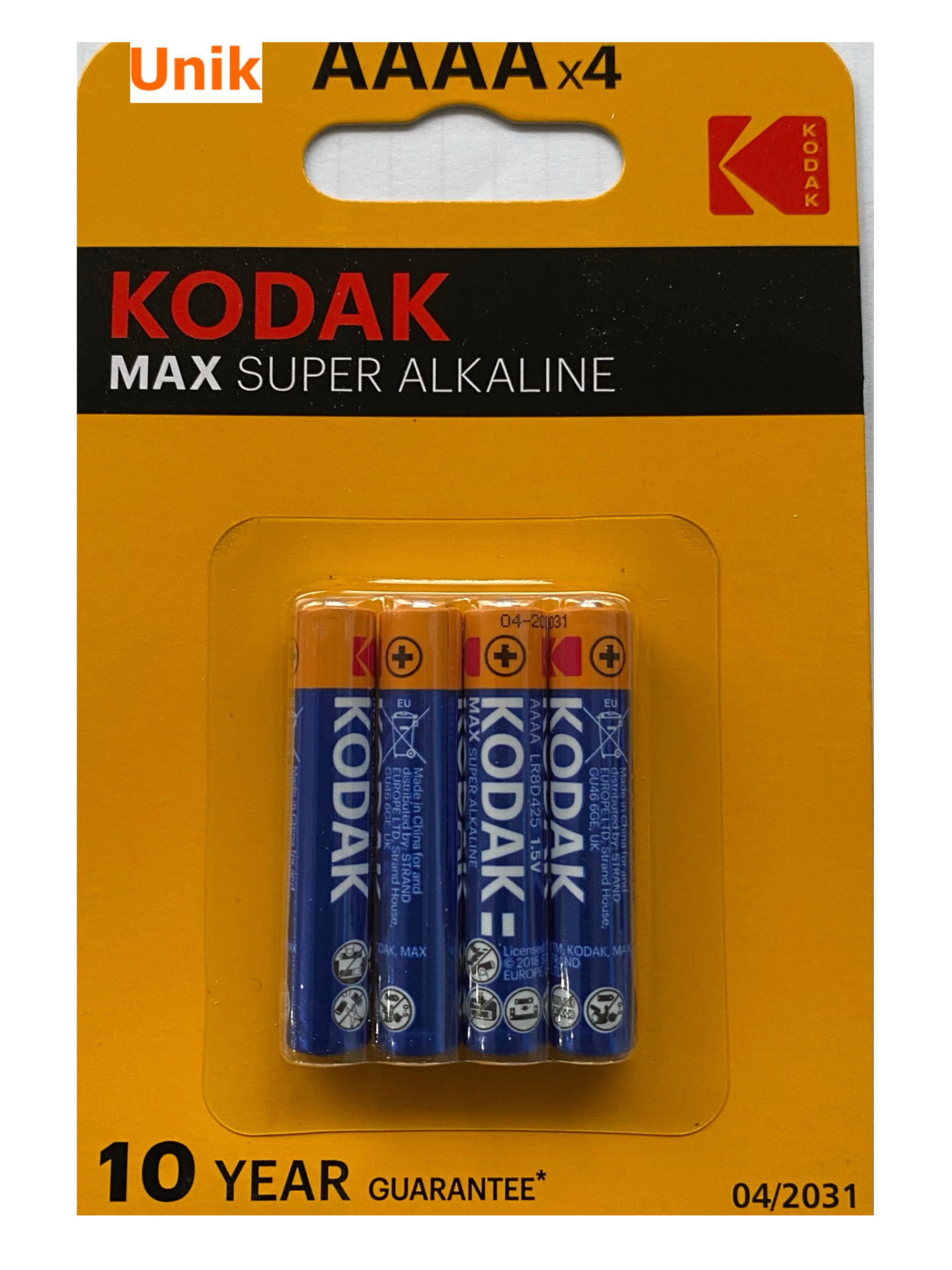 BATTERY KODAK AAAA 4